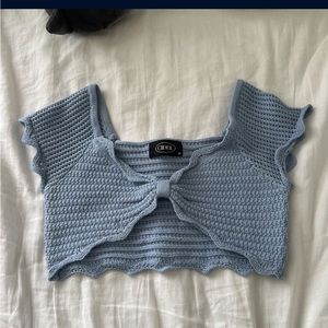 Knit butterfly effect top